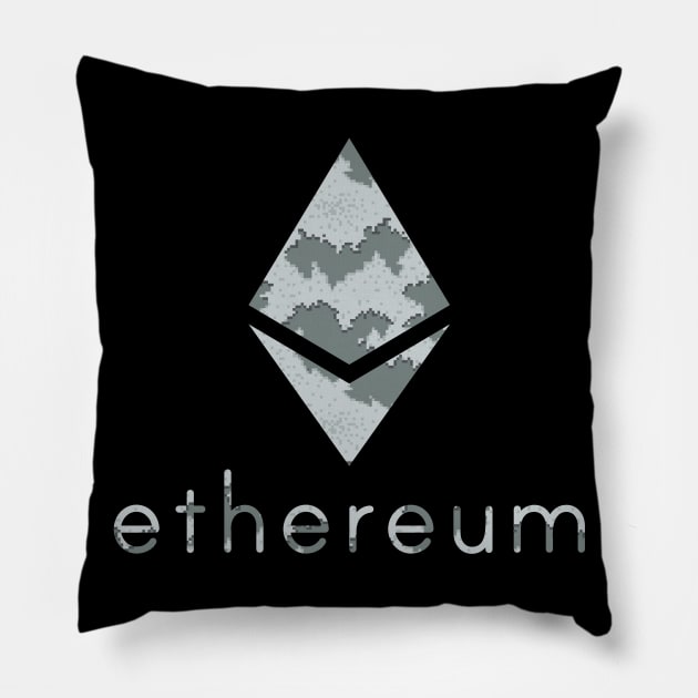 Ethereum Eth coin Crypto coin Cryptocurrency Pillow by JayD World