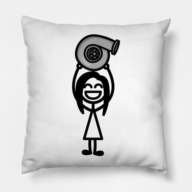 Turbo girl 2.0 Pillow by hoddynoddy