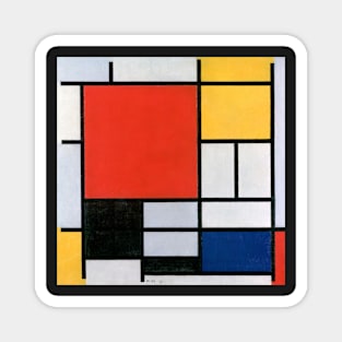 Composition with Red, Yellow, Blue, and Black by Mondrian Magnet