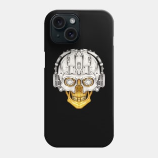 Skull headphones cyberpunk futuristic. Phone Case