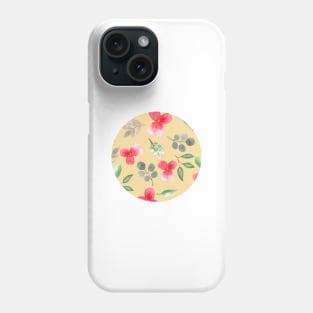 Pansies | Watercolor | Pattern | Yellow Phone Case