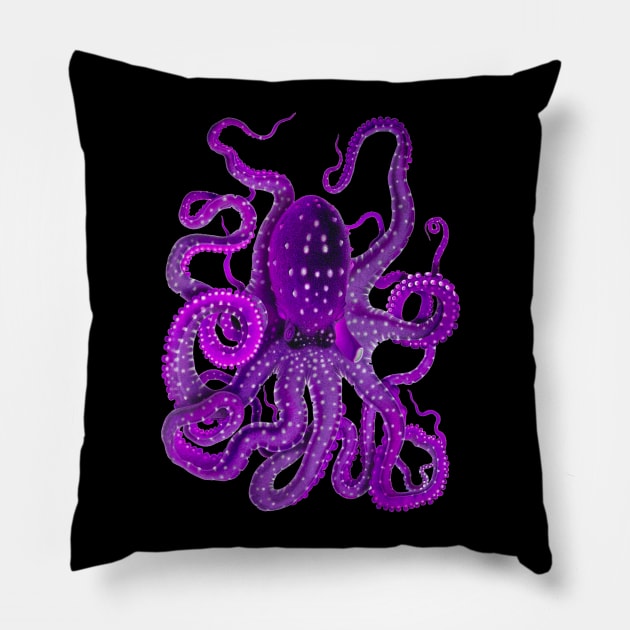 Purple Octopus Pillow by MichaelaGrove