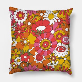 Retro Flower Power Pillow