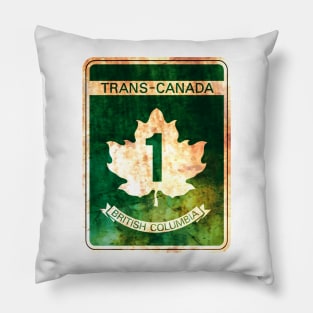 Trans Canada Highway Rusted British Columbia Pillow