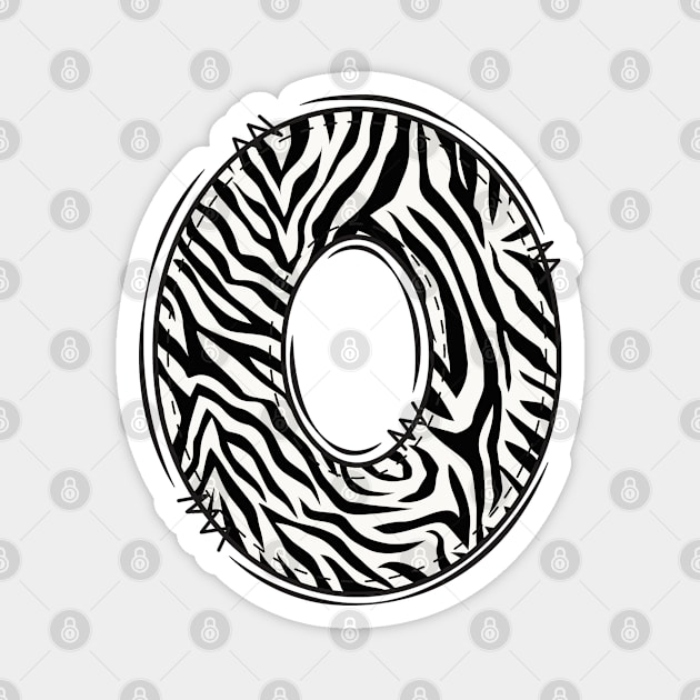 Zebra Letter O Magnet by Xtian Dela ✅