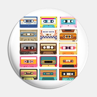 80s Retro Cassette Tape Pin