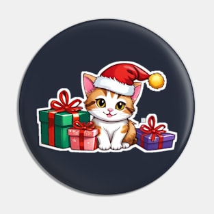 Cat christmas and gift christmas Pin