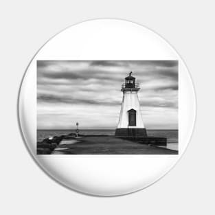 Port Dalhousie Lighthouse 1 B+W Pin