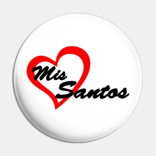 Corazón mis Santos Pin