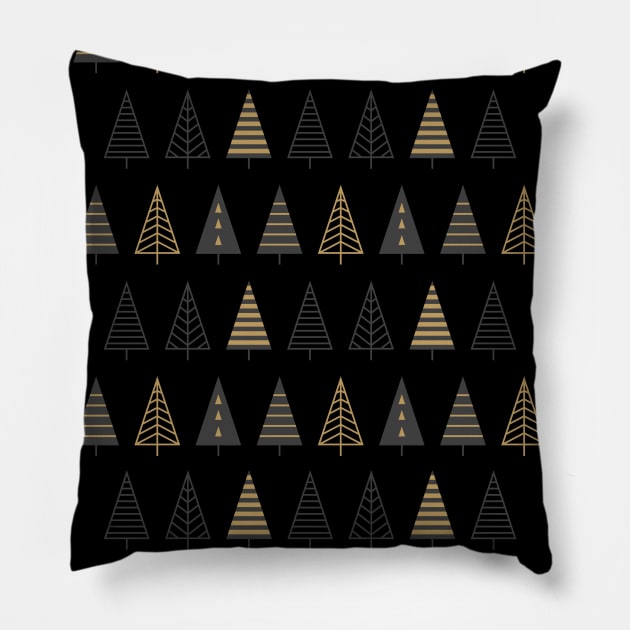 MODERN CHRISTMAS TREES Pillow by MagicDreams