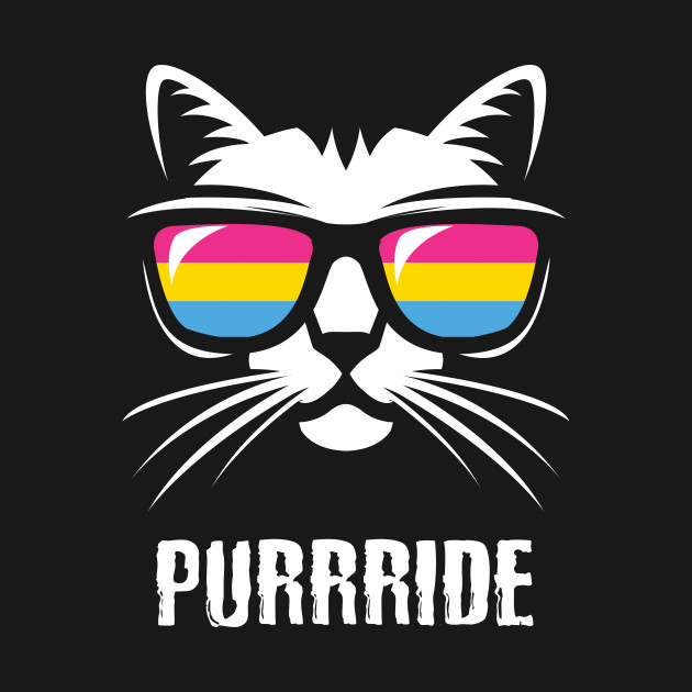 Discover Pansexual Pride Flag Cat Sunglasses LGBT Equality - Pansexual - T-Shirt