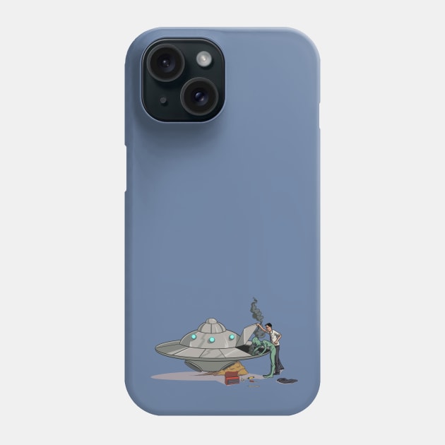 Broken Down UFO Phone Case by Those Conspiracy Guys