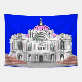 bellas artes in mexico city architecture Tapestry