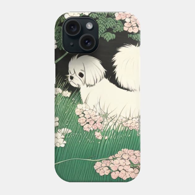 Fluffy Pomsky Maltese Dog Shih Tzu Cute Malshi Dog Phone Case by Mochabonk