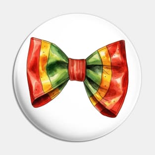 Watercolor Juneteenth Tie Bow Pin
