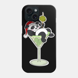 Christmas Quarantini Panda Drink - Santa in glass for girls Phone Case