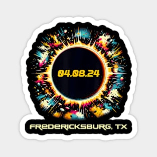 Colorful Total Solar Eclipse Fredericksburg Texas Magnet