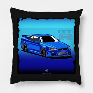 NISSAN skyline r34 gtr godzilla jdm japan paul walker fast and furious Pillow