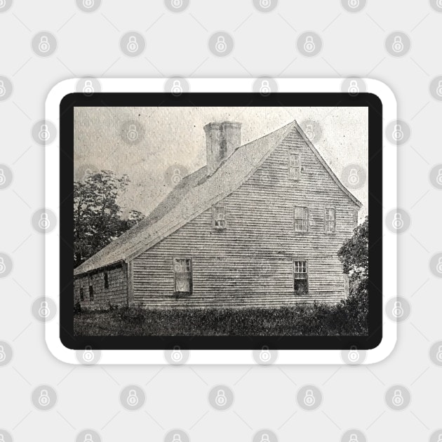 Old House, New England, GRAINY photo from 1800s Magnet by djrunnels