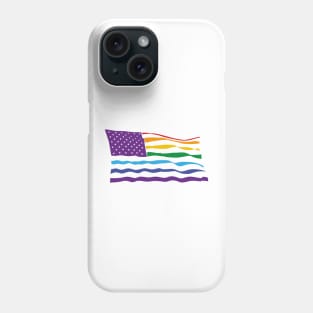 USA LGBTQ Pride Flag LGBT Gay Lesbian Straight Ally Phone Case