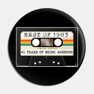 Funny Best of 1983 41st Birthday Cassette Tape Vintage Pin