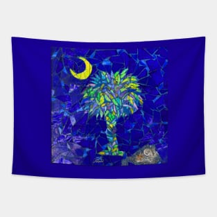 Palmetto Tree & Moon Mosaic Tapestry