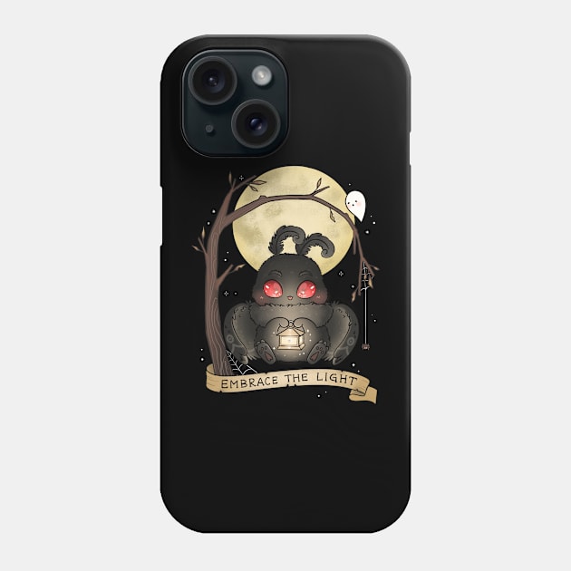 Embrace The Light Baby Mothman Cute Spooky Cryptid Phone Case by TheGhoulishGarb