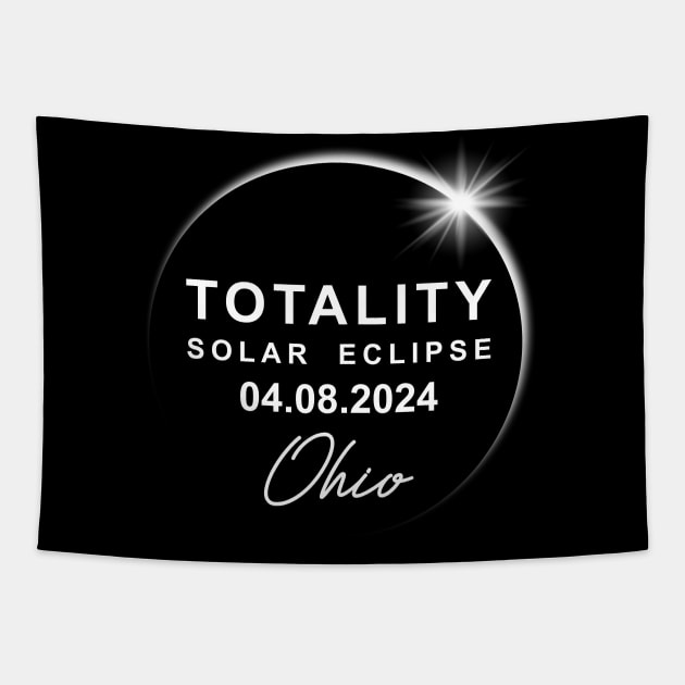 Total Solar Eclipse 2024 Ohio Tapestry by Emma Creation