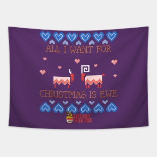 All I Want For Christmas Is Ewe Ugly Sweater Design Tapestry