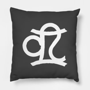 Gemini and Leo Double Zodiac Horoscope Signs (White) Pillow