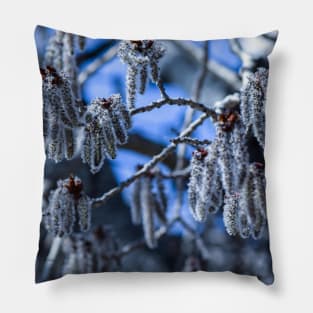 Frosted Buds on a Tree. Pillow