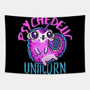 Cute Crazy Psycedelic Unicorn Artwork Tapestry