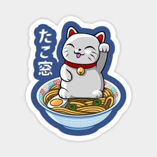 Chinese Ramen Cat Magnet