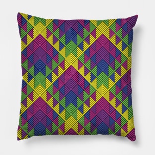 Colorfull Knitting Pattern Design Pillow