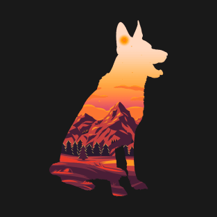 Dog look at Mountains love the Sunset T-Shirt