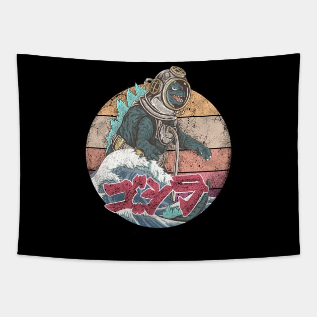 Godzilla Tapestry by opoyostudio