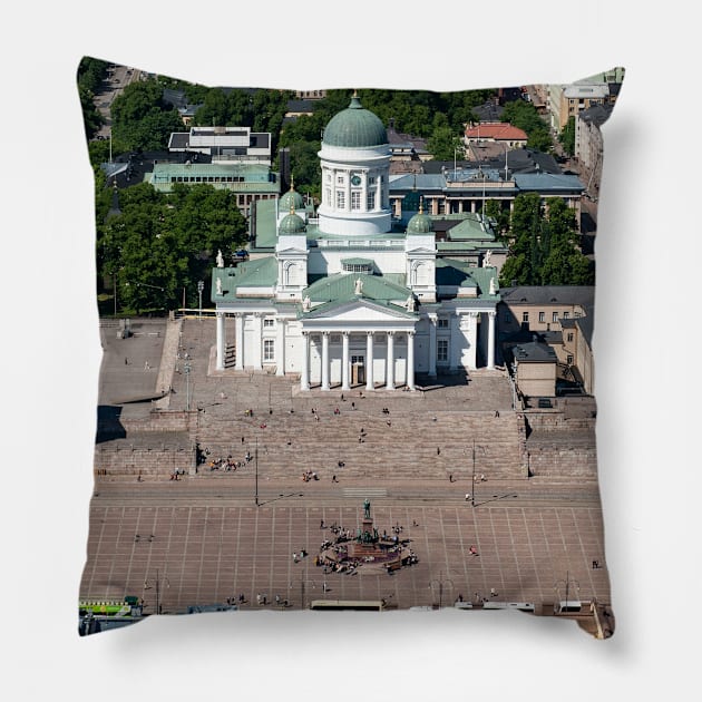 Helsinki Cathedral Pillow by FotoJarmo