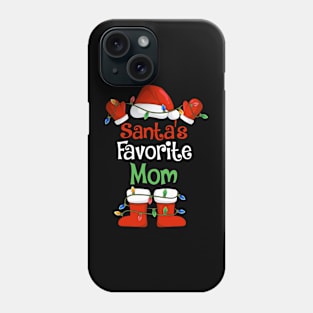 Santa's Favorite Mom Funny Christmas Pajamas Phone Case