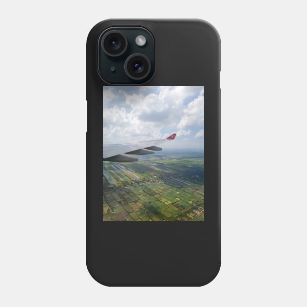 Aerial View from an Airplane to Fields Phone Case by Anastasia-03