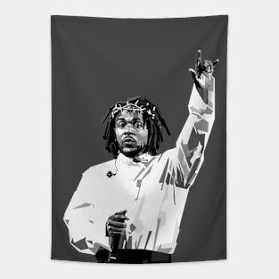 Kendrick Pop Art Illustration Grayscale Tapestry