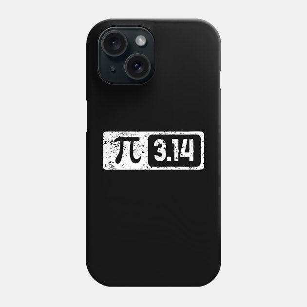 Happy Pi Day No. 2: On March 14th. Sticker design with white lettering with no fill Phone Case by Puff Sumo