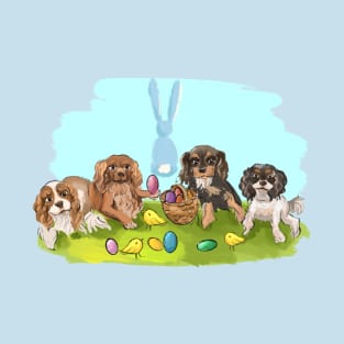 Easter Cavalier King Charles Spaniels T-Shirt