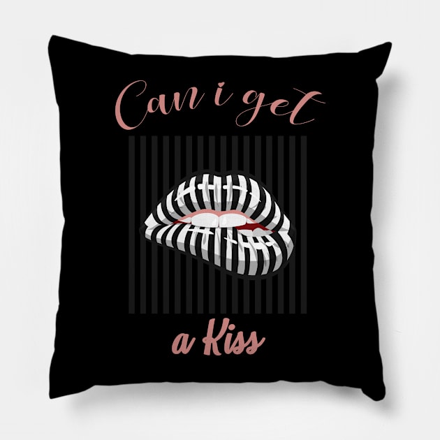 CAN I GET A KISS Pillow by Aleksandar NIkolic