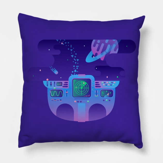 Cosmic Journey Pillow by BadOdds