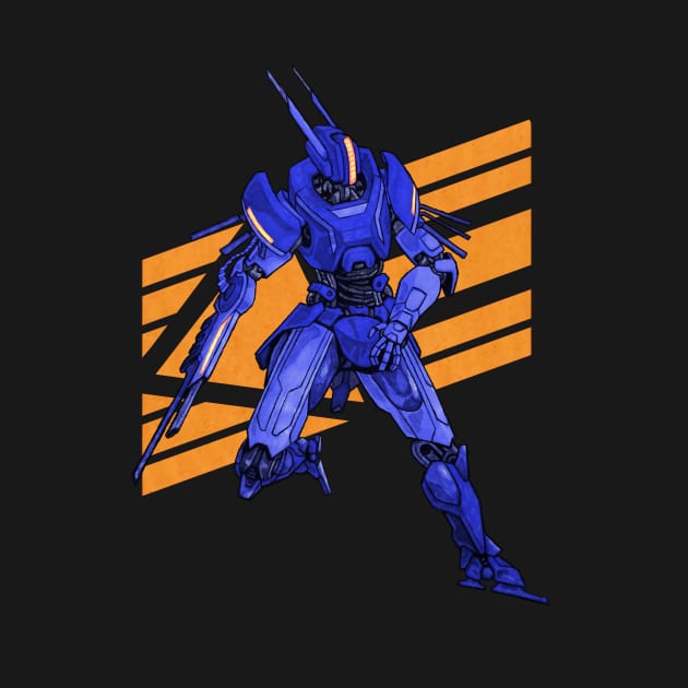 Jackrabbot Blue Orange by LuigiPunch