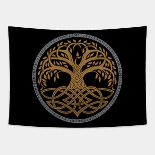 Yggdrasil Pagan Nordic Tree of Life Viking Mythology Tapestry