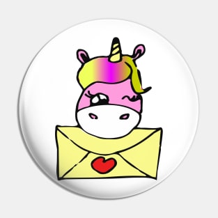 A cute unicorn has a sweet message for you Pin