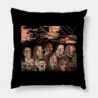 Zombie Group Photo Pillow