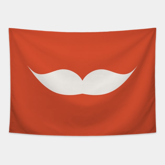 Santa's Christmas Mustache Tapestry by lymancreativeco