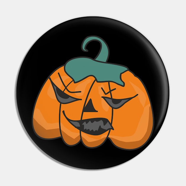 Halloween Pumpkin Face Pin by Alekvik
